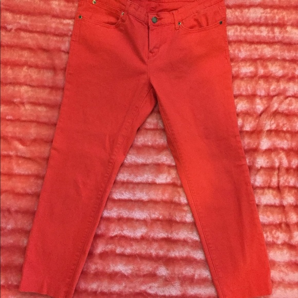 Andrea Jovine Pants - Orange Red Crops